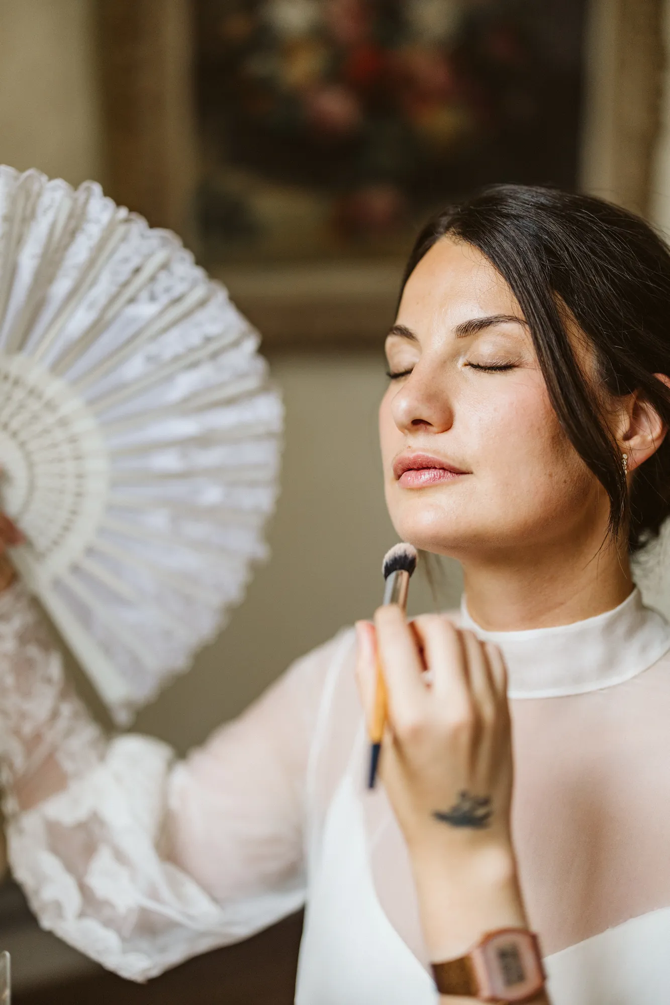 Portrait de mariée au maquillage naturel