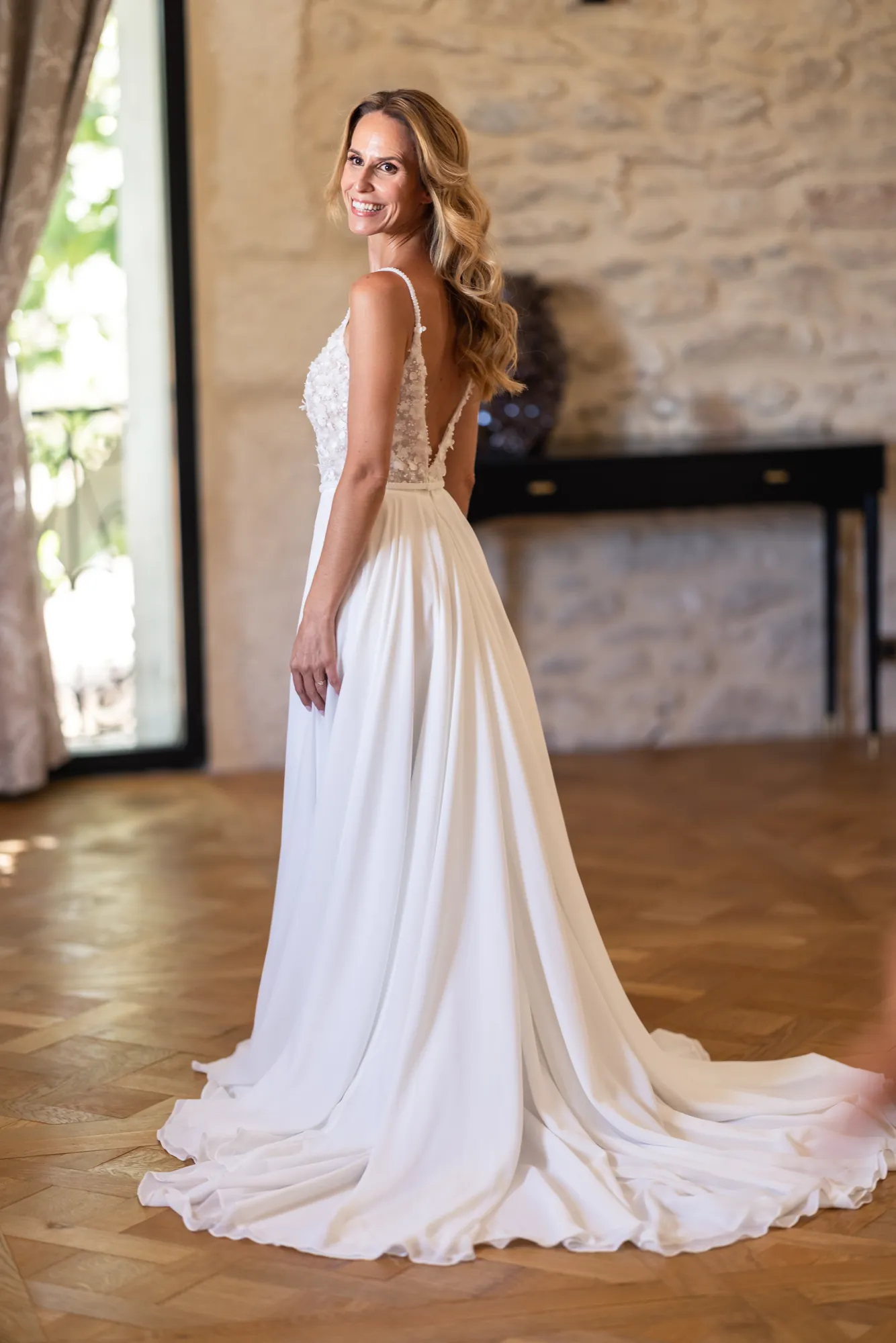 Mariée coiffée et maquillée par Julia Trombetta le jour de son mariage